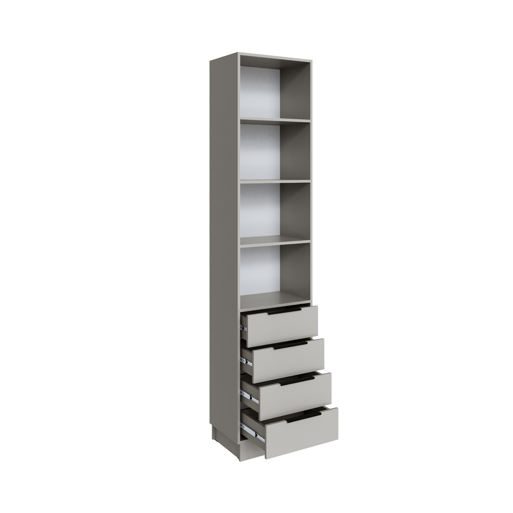 Шкаф Мадрид торцевой (0,35) с 4 ящ. кашемир