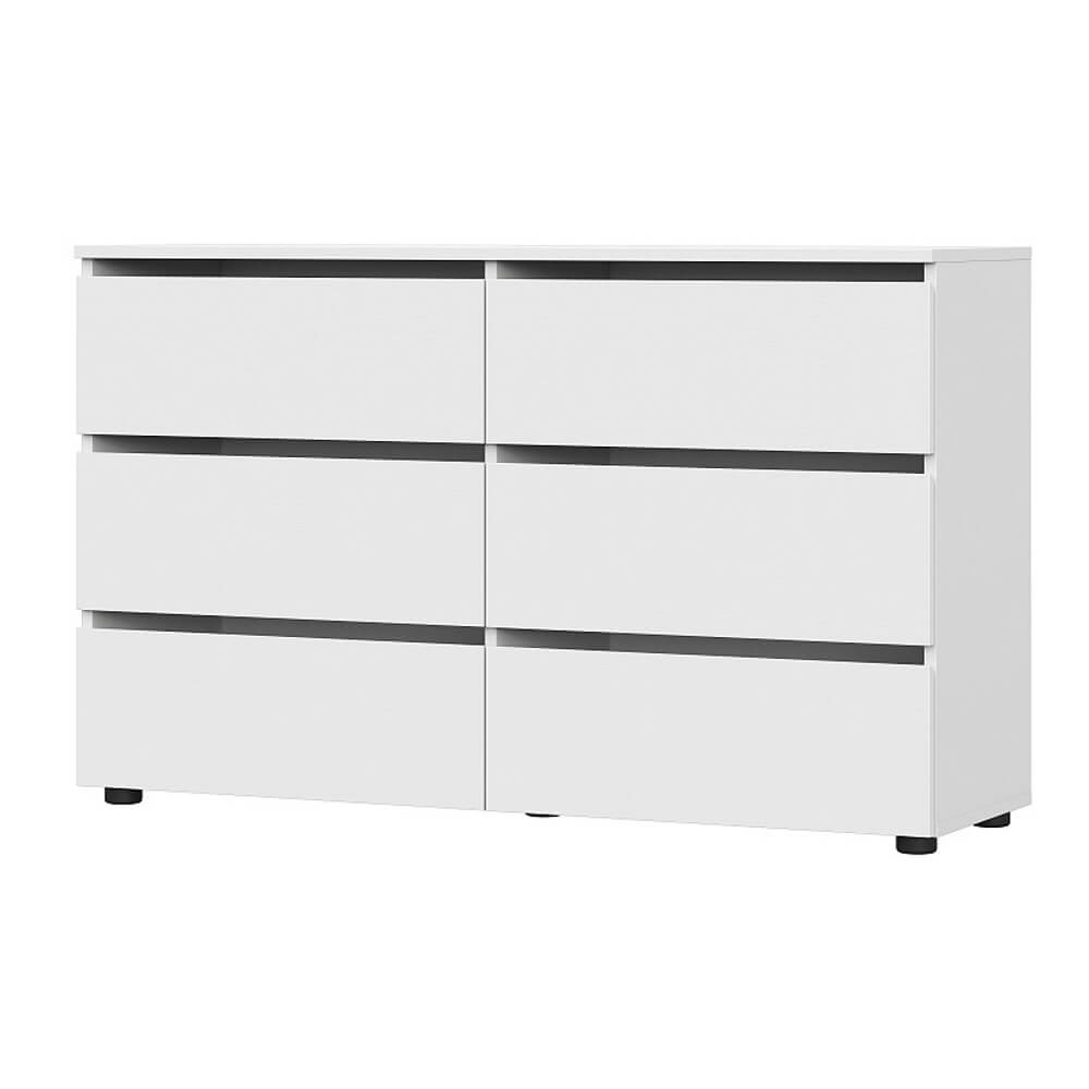 МС "Токио" Комод 6 ящиков Белый текстурный / Белый текстурный