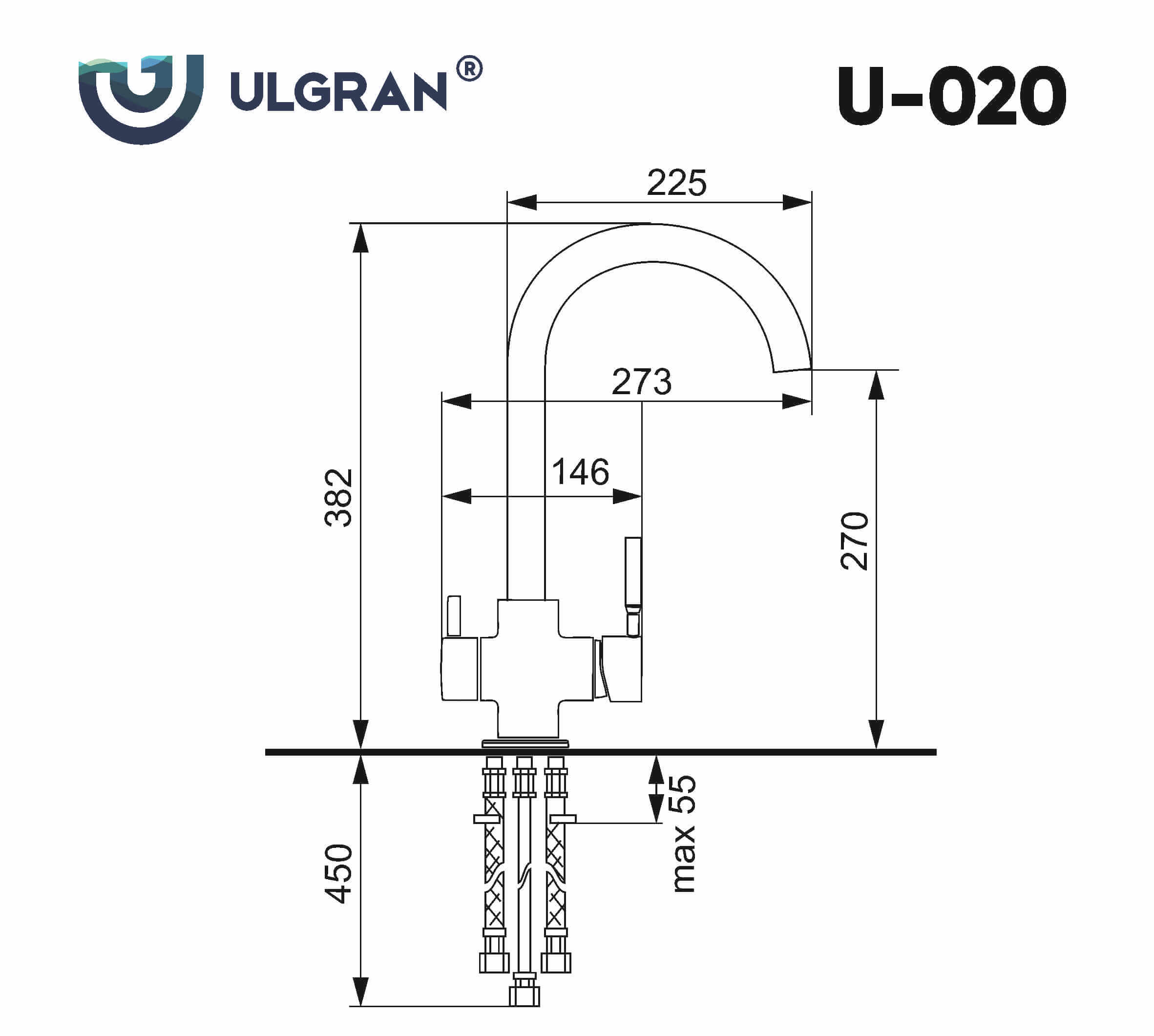 Смеситель ULGRAN U-020