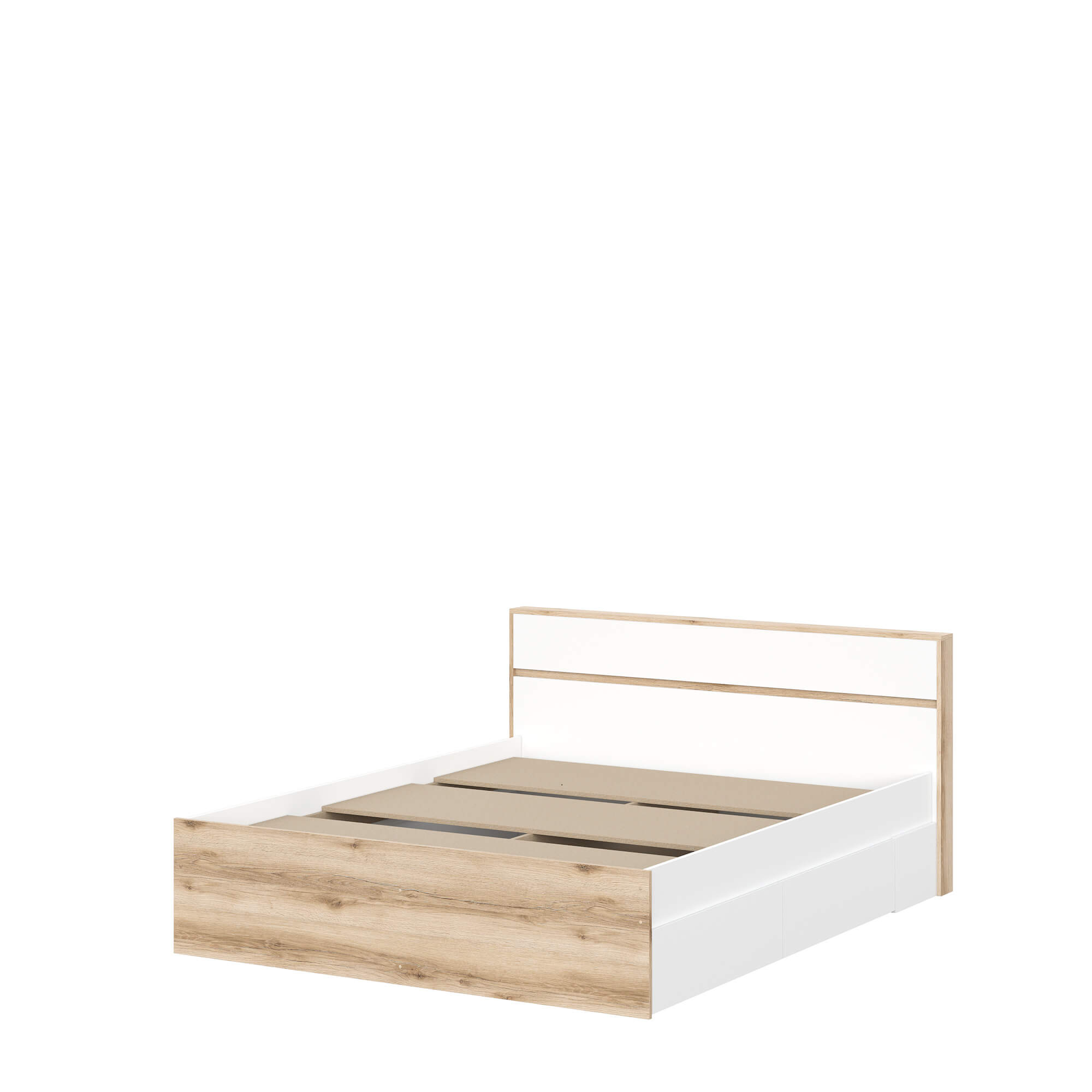 МС "Брауни" Кровать (1,6х2,0) Дуб Делано/Белый