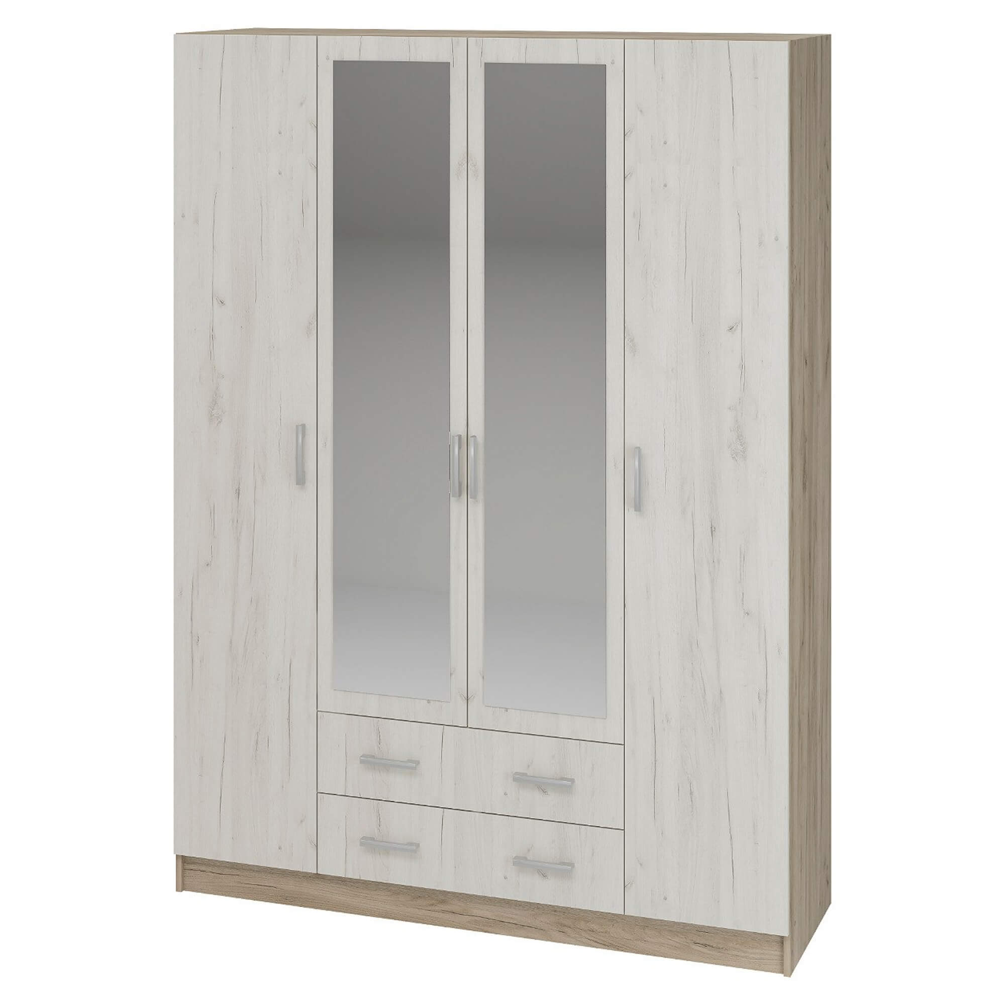 Квадро Шкаф дуб крафт серый/дуб крафт белый