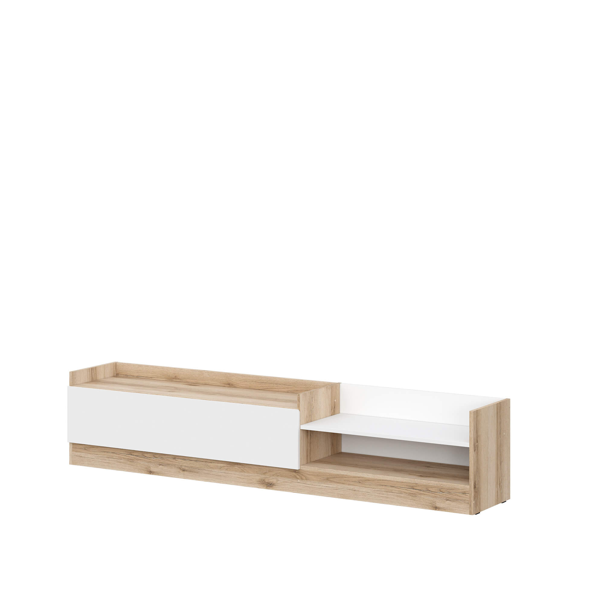 МС "Брауни" Тумба для телевидеоаппаратуры Дуб Делано/Белый